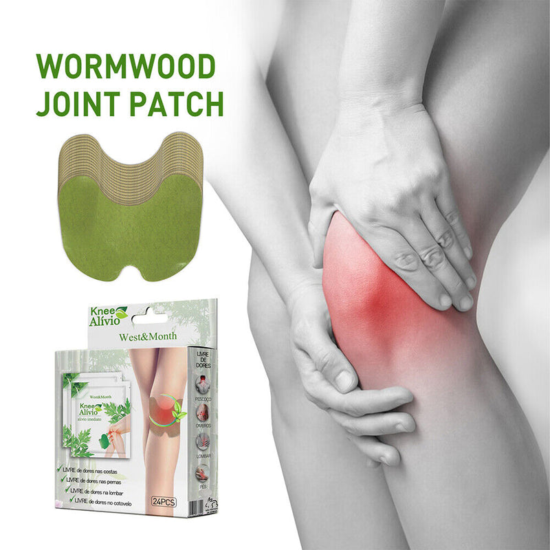 24x Knee Relief Patches Knee Joint Chinese Wormwood Extract Self-Heating St