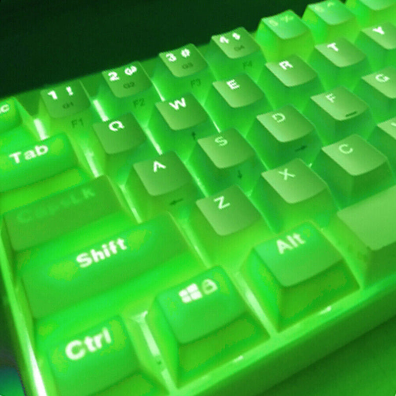 104pcs Universal Mechanical Keyboard Keycaps PC Bakclit Key Cap Set (Green)