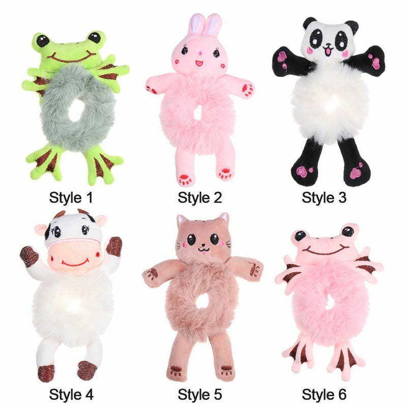 Elastic Ponytail Decorate Animal Hair Ties HairHoop Headband Plush HairBands