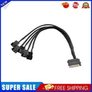 SATA Power Cable PC Cooling Fan Splitter Hub Converter (SATA to 5x4Pin)