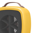 500w Mini Electric Heating Fan with Handle Desktop Warm Air Blower (Yellow)