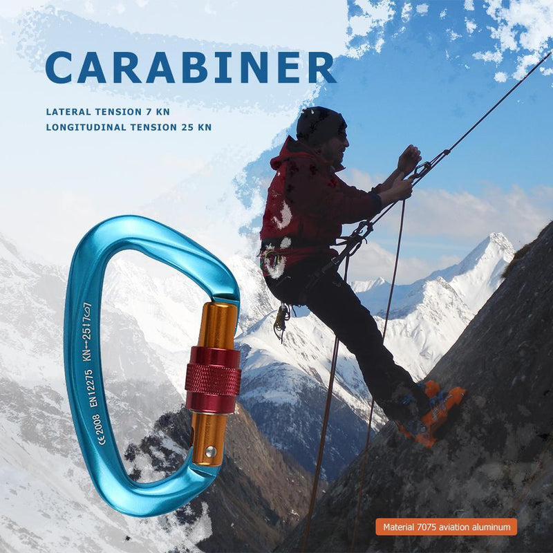 25KN Twistlock Climbing Carabiner Clips Auto Locking and Heavy Duty CE-Certif