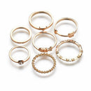 Bohemian Women Party Geometry Arrow Beach Jewelry Midi Finger Ring Set Knuckle