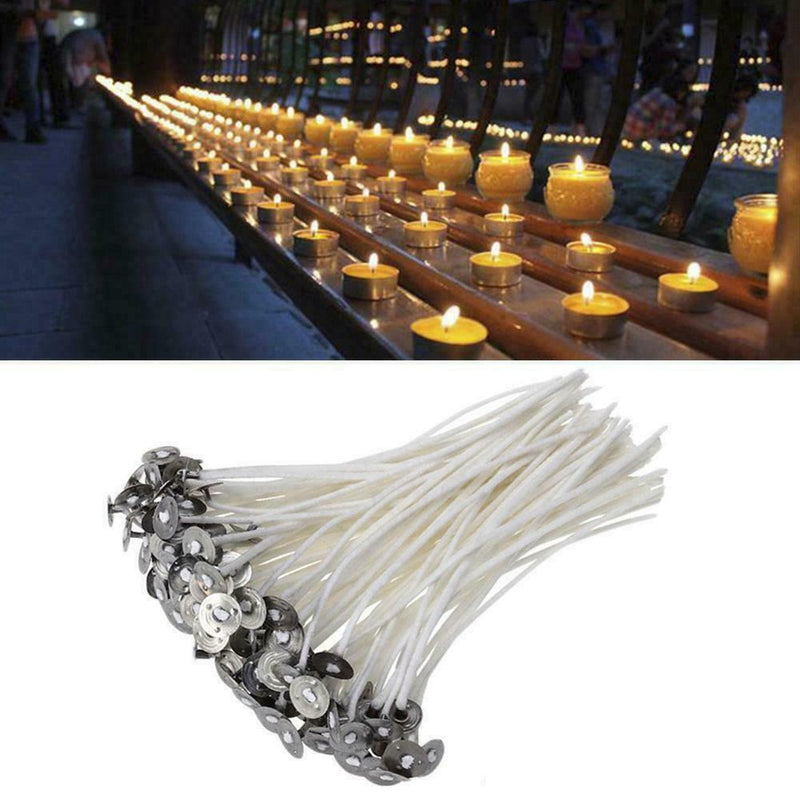 20pc Candle Making Candles Wicks Set Cotton Core Pre-waxed Sustainers Kit  hot.