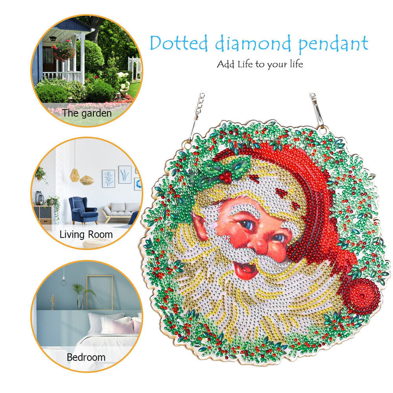 Diamond Painting Flower Wreath Rhinestone Drawing Garland for Door Home Decor