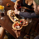 Wooden Serving Tray Special Shaped Ornament Appetizer Snack Dish Plate (L)