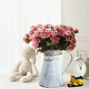 Office Decor Iron Sheet Home Vases Watering Can Flower Bucket Embossed Wrought