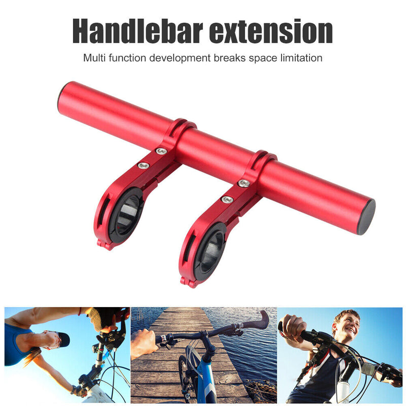 30cm MTB Bike Handlebar Extender Double Clamp Bracket Support Rack (Red) Newly