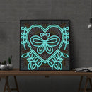 #A DIY Diamond Painting Blue Flower Butterfly Partial Special Shape Mosaic Pictu