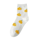 Breathable Orange Series Socks Sweet Stockings Clothing Accesories Tube Socks