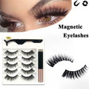 5 Pairs Reusable 5 Magnetic Eyelashes Magnetic Eyeliner and Kits Lashes Q9R8