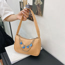 Retro Butterfly Chain PU Leather Shoulder Underarm Bag Women Casual Small P