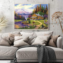 Paint By Numbers Lodge Between Mountains and Forests Painting Kit (B991)