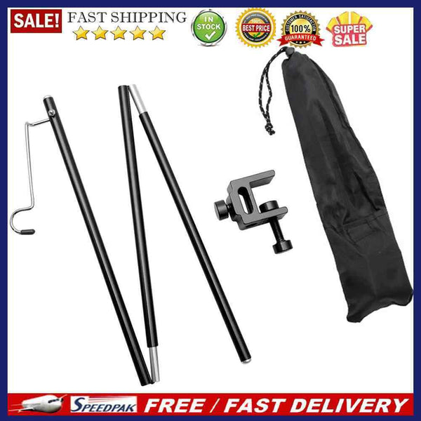 For Outdoor Camp Picnic Tent Travel Adjustable Folding Lamp Light Bracket Rac