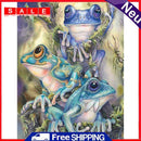 5D DIY Diamond Painting Full Square Drill Color Frogs Wall Decor Rhinestone Art
