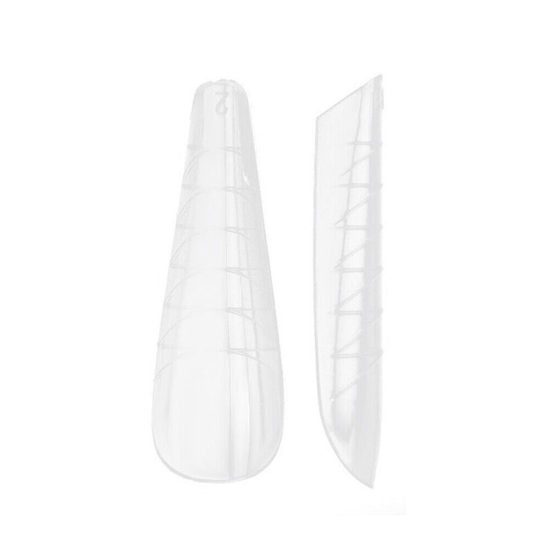 120pcs Nail Pieces Scaled Nail Extension Mold Glue Pointed Nails Manicure T