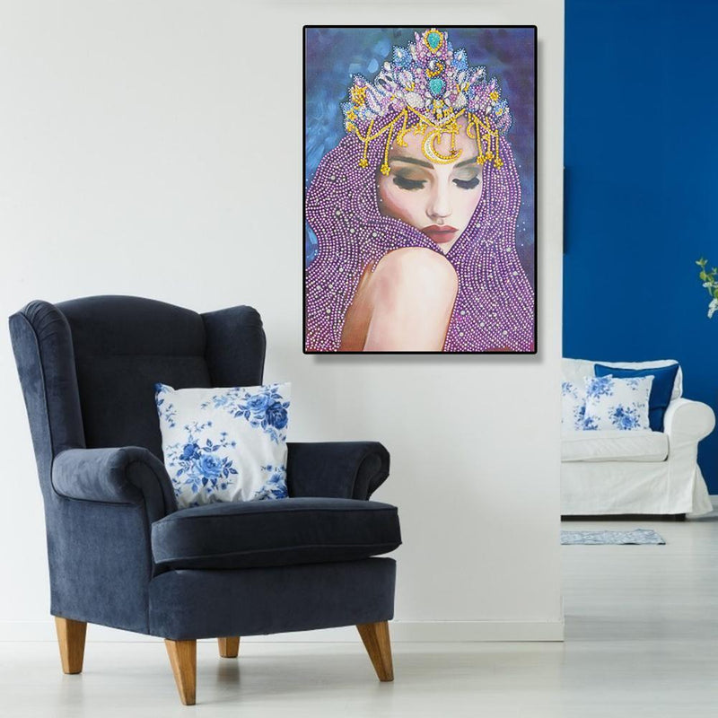 5D DIY Special Shaped Diamond Painting Beauty Cross Stitch Mosaic Kit Decor