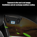 Solar/USB Charging Car Exhaust Fan Air Vent Conditioner Cooler Fans (Black)