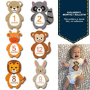 12pcs/Set Baby Month Card Newborn Memorial Monthly Stickers Photography Props