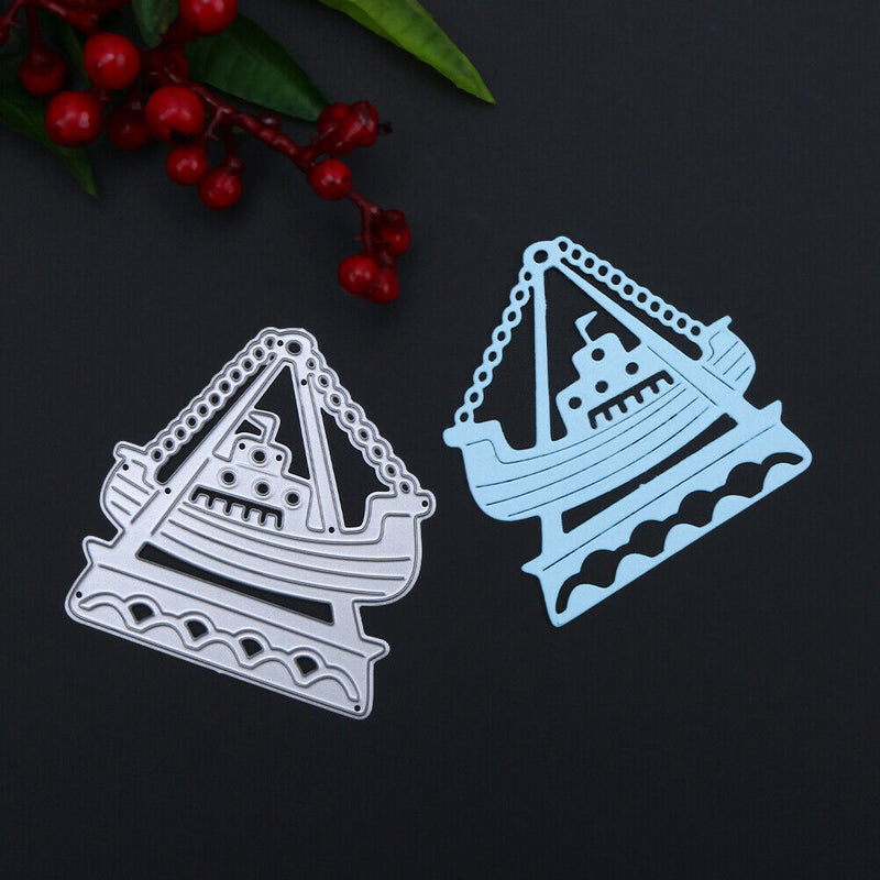 Pirate Ship DIY Jigsaw Puzzle Metal Stencil Scrapbook Craft Punch Mold