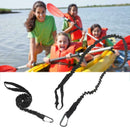 Kayak Canoe Paddle Rod Leash Safety Rope Carabiner Accessories Rowing Boat T3J2