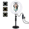 Vlogging 3 Color Temperature Video Light Kits Desktop Stand LED Ring Light