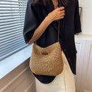 Summer Straw Crossbody Bag Women Beach Holiday Woven Shoulder Handbag Purses