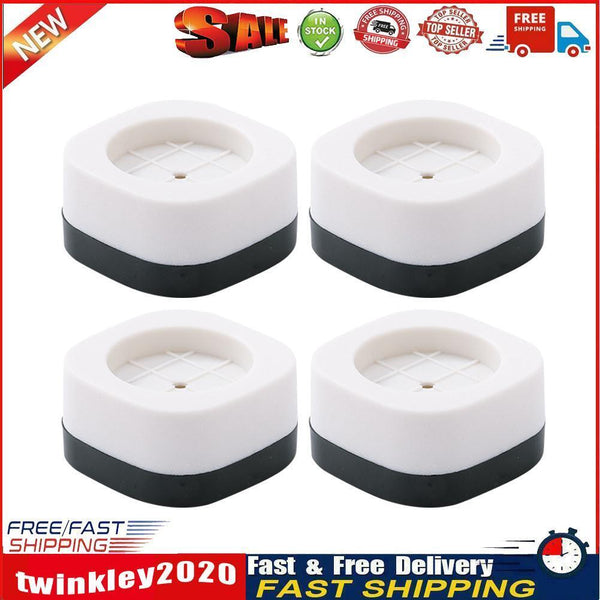 4x Anti Vibration Feet Pad Washing Machine Furniture Mat (Square White) Newly
