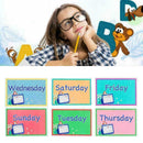 7Pcs Alphabet Number Flash Week Card Set Preschool Educational Z4C0 Toys M6Y1