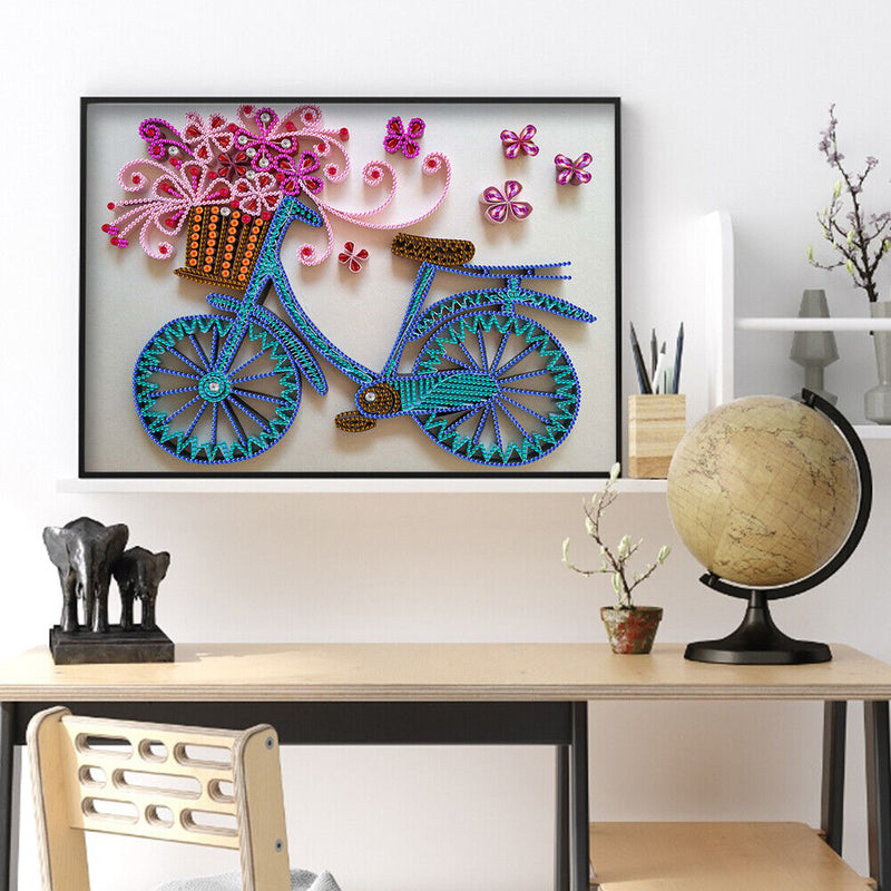 DIY 5D Paper Painting Bike Part Special Shape Diamond Mosaic Painting Kit