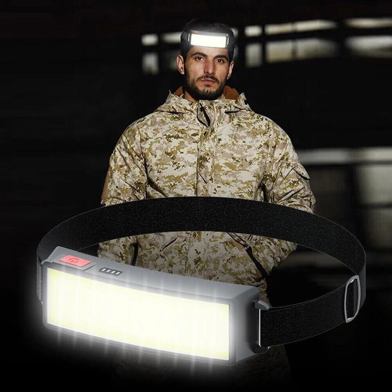 10W COB LED Headlamp Professional USB Rechargeable Portable Fishing Hiking Headl