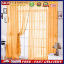 Window Curtain Plant Floral Pattern Sheer Voile Tulle Drape Valances Beige