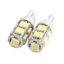 2PCS 194 168 W5W T10 9SMD-5050 LED White Light Car Tail Lamp Bulb Bright
