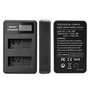 LCD Display Battery Charger Pack 2-Slot USB for Canon EOS 1000D 500D 450D Kiss