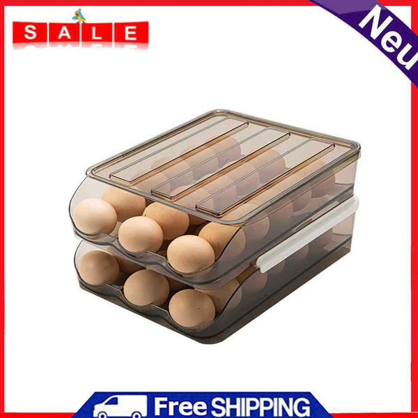 PET Storage Box Refrigerator Egg Drawer Storage Rack Home Kitchen Organizer Case