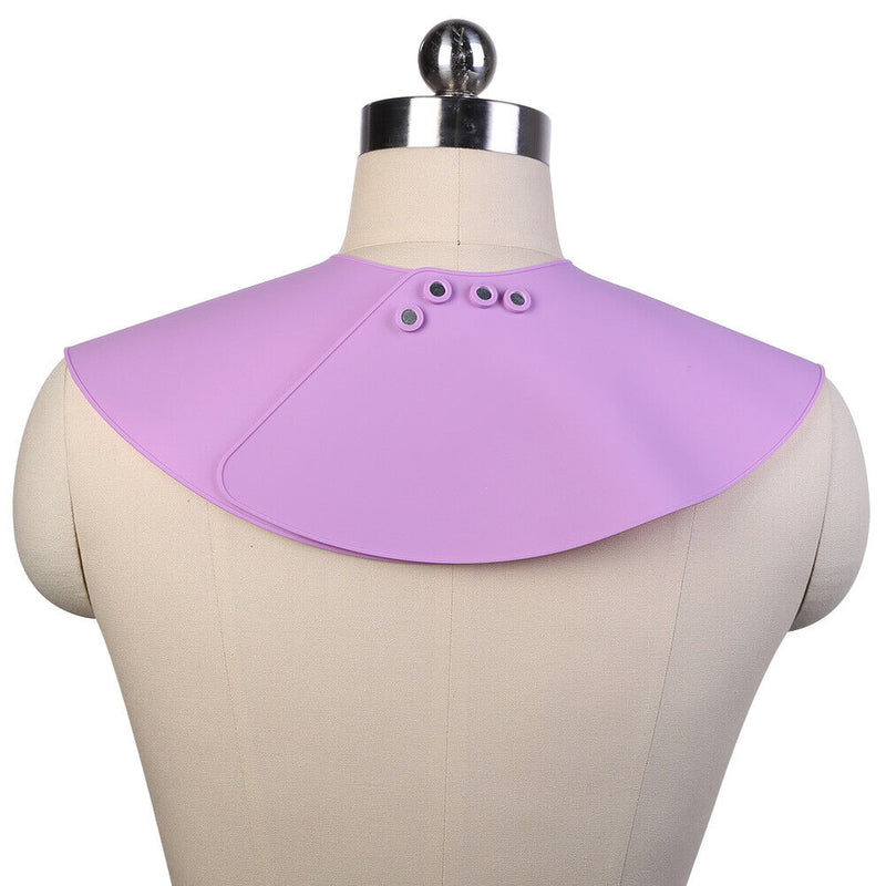 Haircut Shawl Neck Cape Silicone Neck Shield for Hair Coloring (Purple) Newly