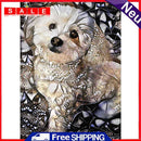 5D DIY Full Drill Round Shape Puppy Rhinestone Diamond Drawing Home Decoration