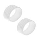 5pcs Tennis Racket Handle Ring Badminton Racquet Grip Band Overgrip (White)