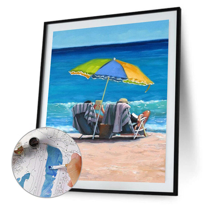 Beach Lounger Oil Paint By Numbers Kit DIY Home Decoration Gift Wall Art Picture