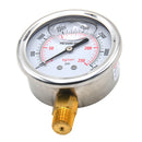 Stainless Steel Hydraulic Fluid Pressure Gauge 0-3500PSI US Thread Pressure Gauge