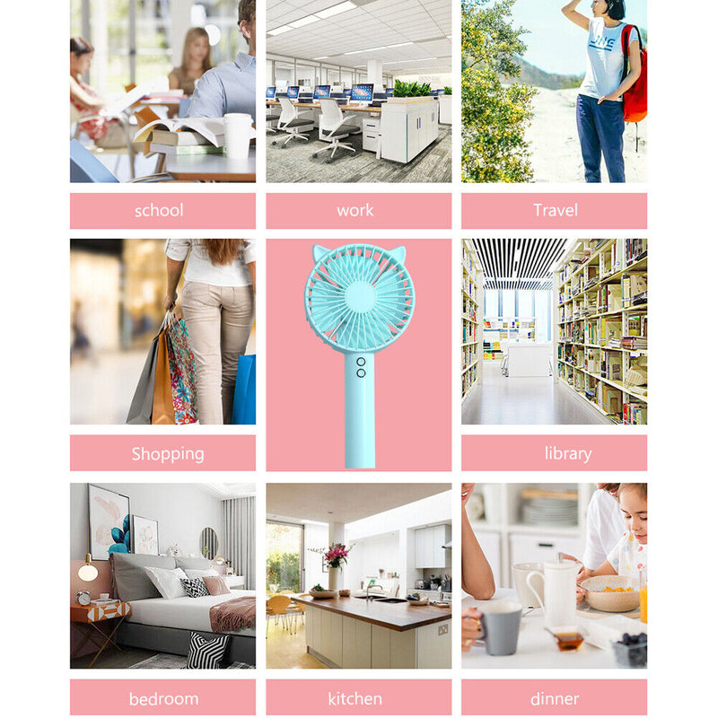 #A USB Mini Portable Fans Summer Student Handheld Outdoor Cooling Ventilation Fa