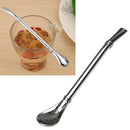 Creative Coffee Mixing Spoon Stainless Steel Filter Straw Tea Tools Bar Newly
