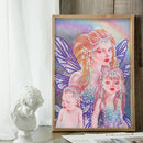 5D DIY Partial Drill Special Shape Girl Rhinestone Diamond Drawing for Home