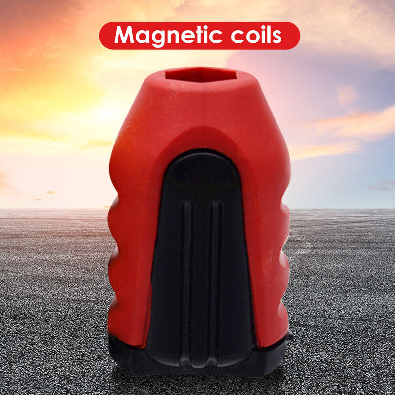 Strong Magnetizer Drill Bit Magnetic Ring Magnet Screwdriver Bits (Red)