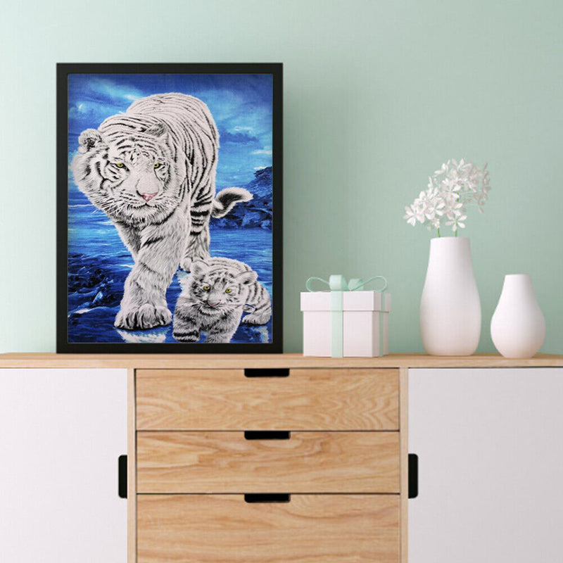 5D Rhinestone Pictures DIY Tigress Full Round Drill Diamond Painting Artwork Kit