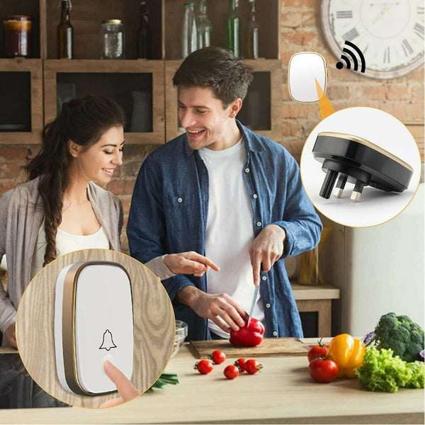 Waterproof 300M Remote Wireless Doorbell Door Bell Plug-in Chime Security Alarm