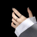 Sliver Color Jewelry Minimalist Trendy Geometric Women Ring Set Punk Ring