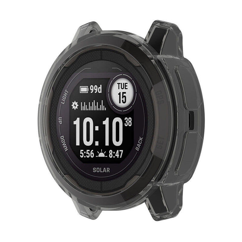 Clear Frame Watch Cover Case for Garmin Instinct 2S Bumper Shell (Black) Newly