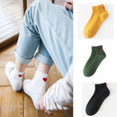 Ankle Socks Solid Color Korea Japanese Style Love Heart Cotton Sock Women Socks