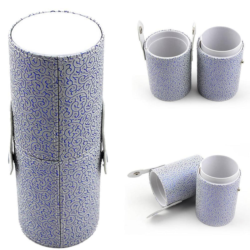 Travel Leather Cosmetic Brush Pen Holder Storage Makeup Empty Holder